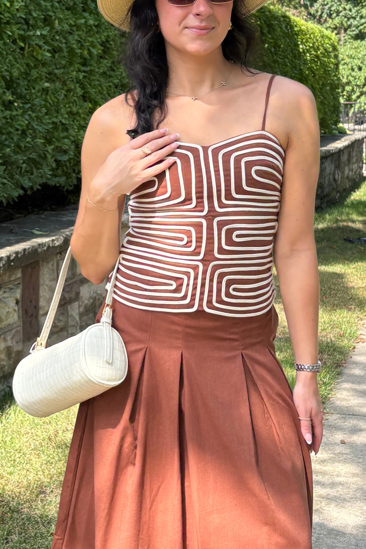 Embroidered Corset Top