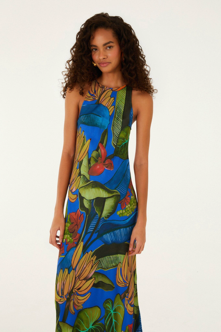 FARM RIO | BANANA GRAPES MAXI DRESS