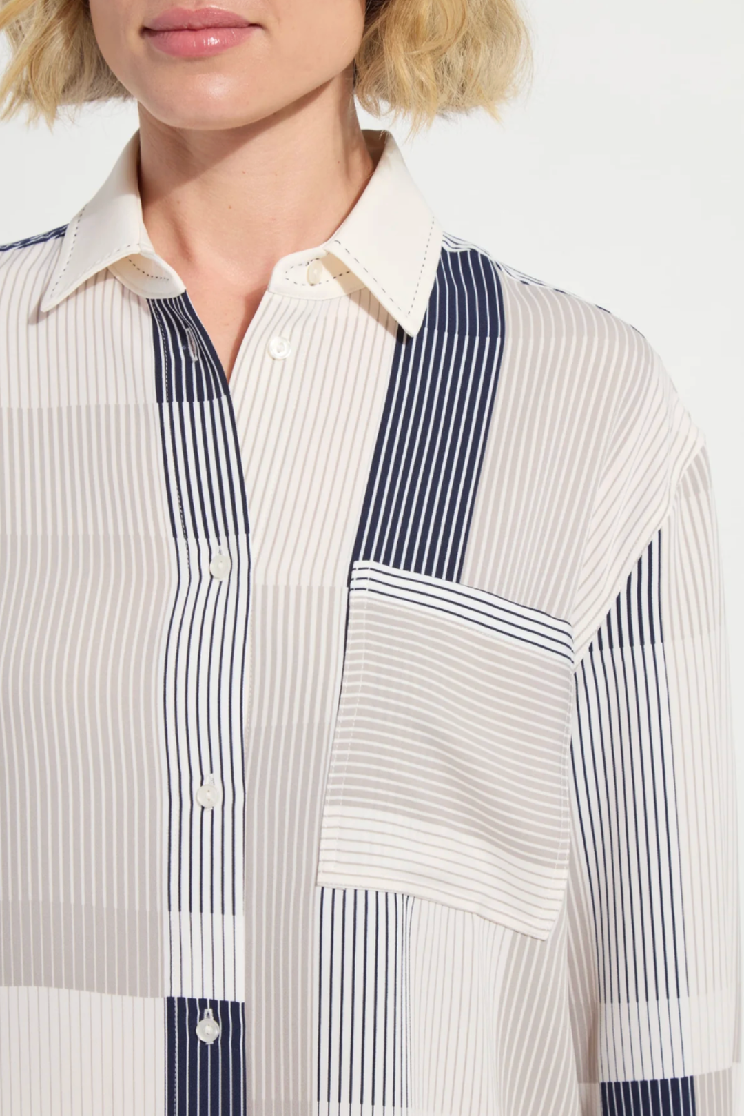 LYSSE | Jessica Stripe Button Up