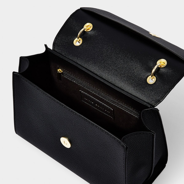 KATIE LOXTON | Ezra Bamboo Handle Bag- Black