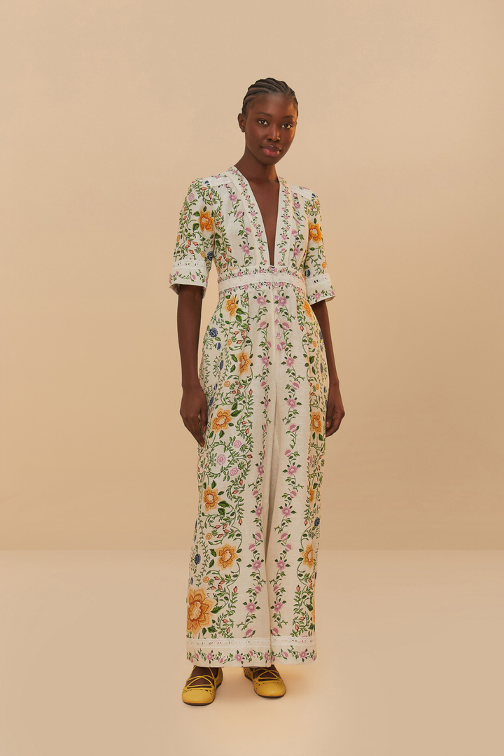 FARM RIO | FOLK FLORAL JUMPSUIT