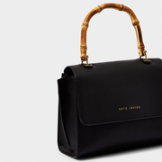 KATIE LOXTON | Ezra Bamboo Handle Bag- Black