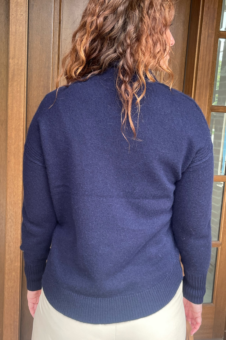 CORTLAND PARK Amber Cashmere- Navy