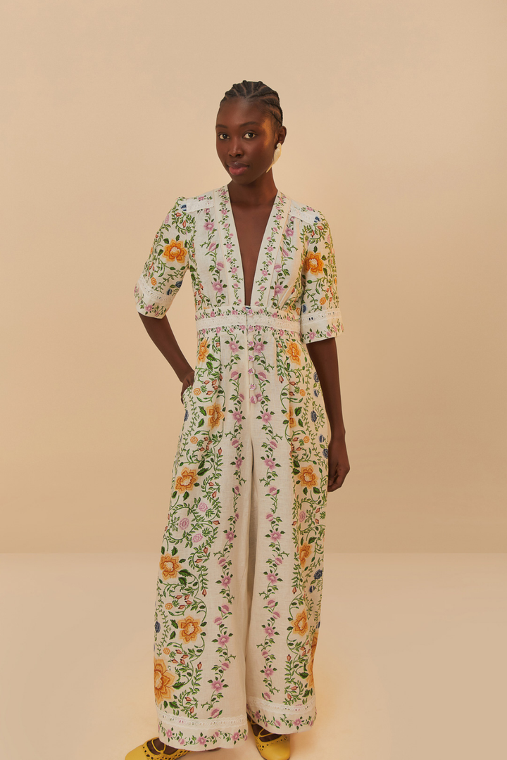 FARM RIO | FOLK FLORAL JUMPSUIT