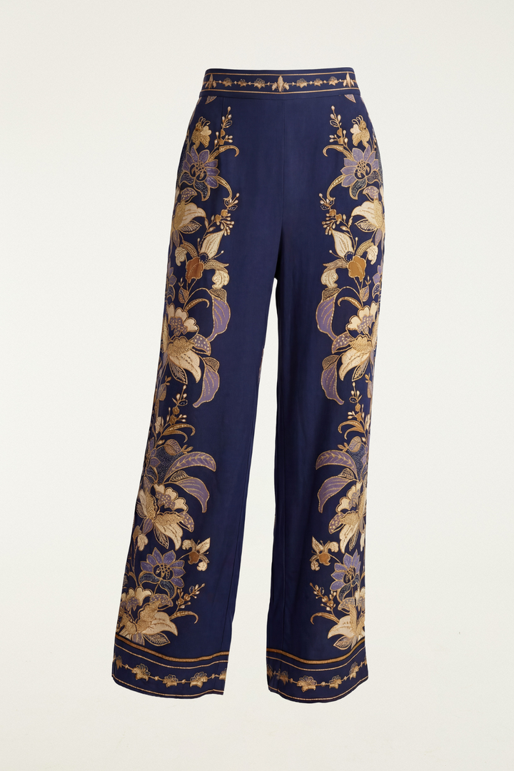 Farm Rio | Lara Navy Blue Pants