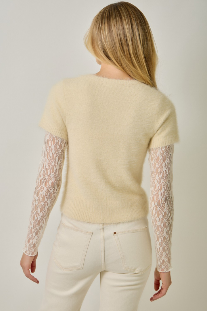 Lace Brushed Sweater