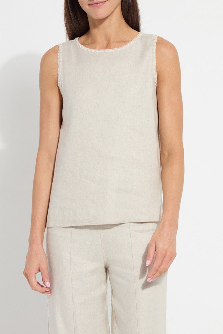 LYSSE | Gabriela Embroidered Linen Top