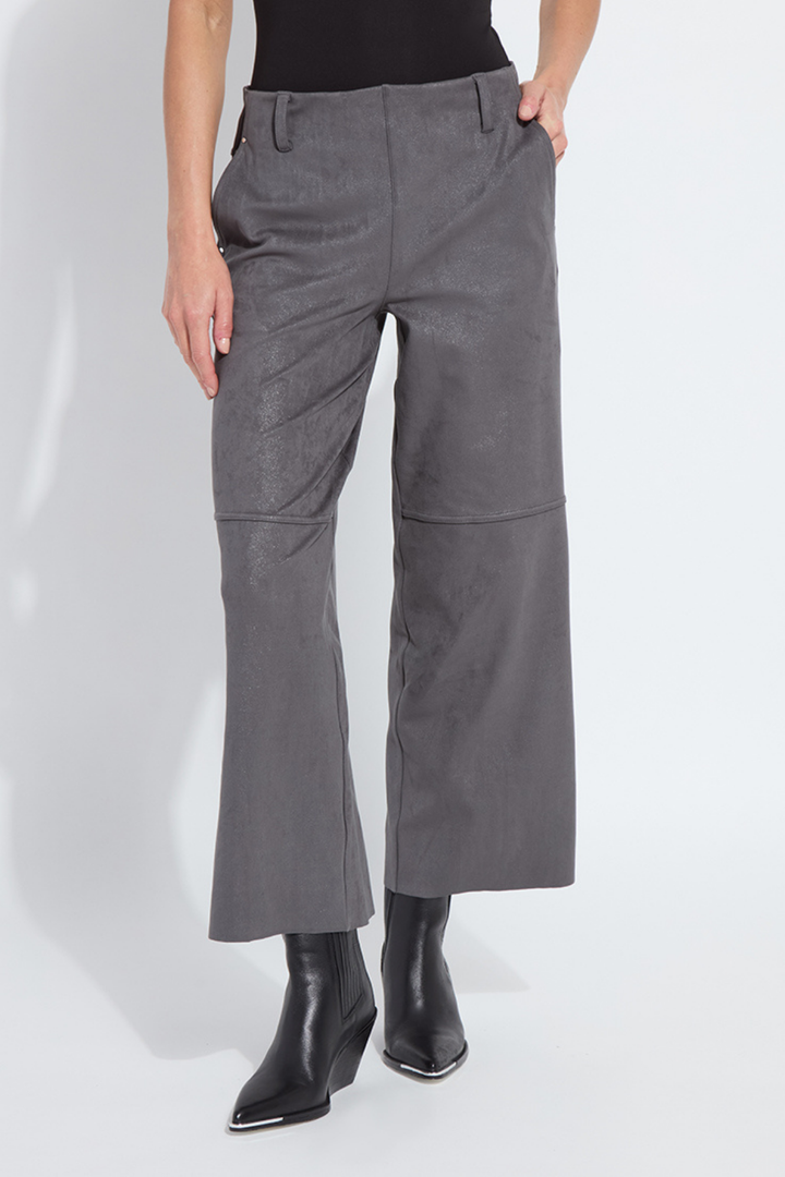 LYSSE | Amina Patent Foil Suede Pant
