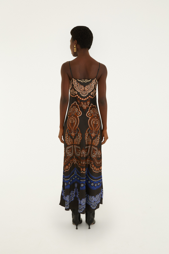 Farm Rio | Nicole Black Slip Maxi Dress