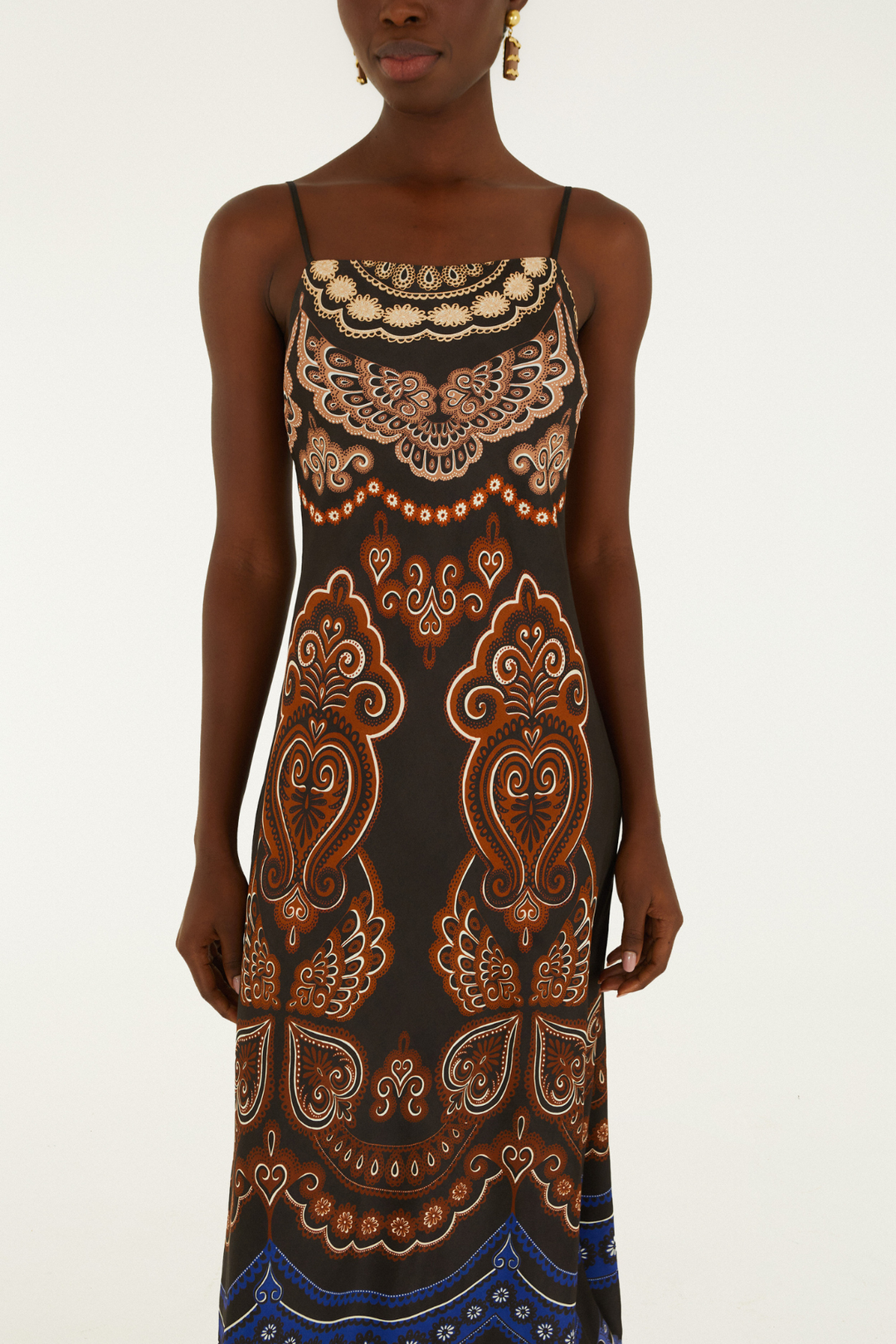Farm Rio | Nicole Black Slip Maxi Dress