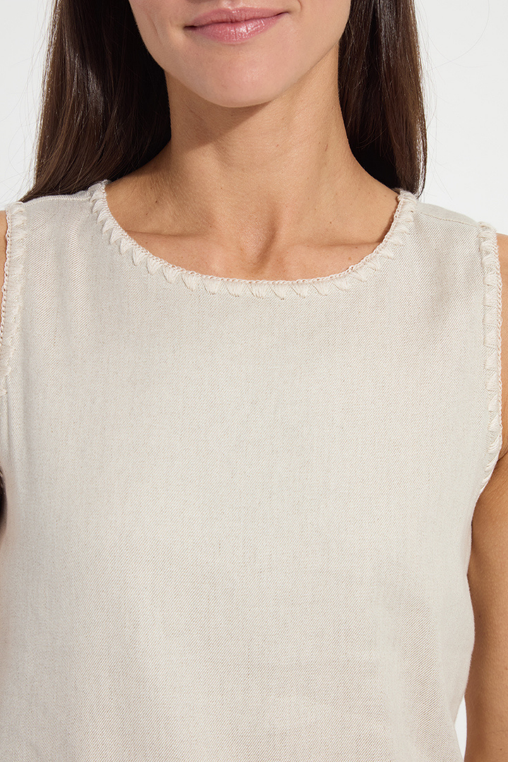 LYSSE | Gabriela Embroidered Linen Top