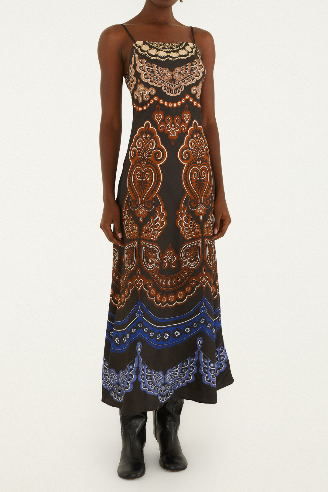 Farm Rio | Nicole Black Slip Maxi Dress