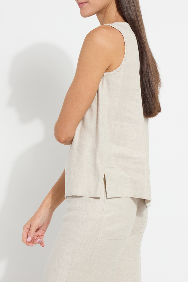 LYSSE | Gabriela Embroidered Linen Top
