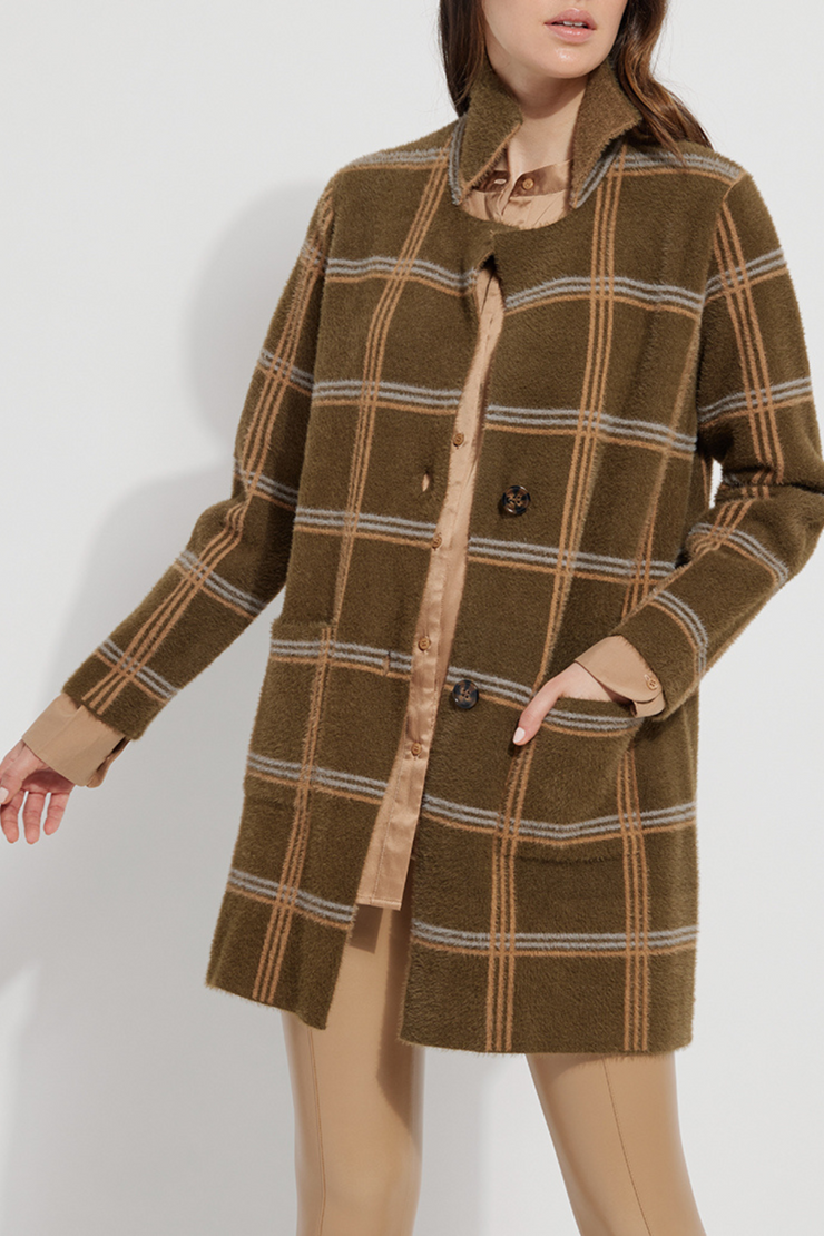 LYSSE | Plaid Sweater Coat