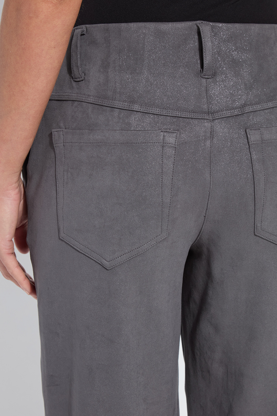 LYSSE | Amina Patent Foil Suede Pant