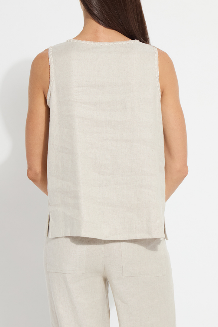 LYSSE | Gabriela Embroidered Linen Top