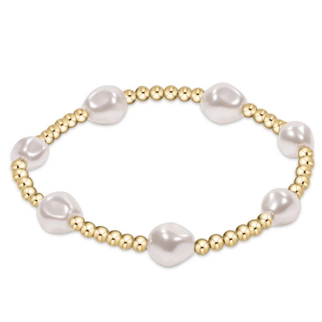 ewewton | Admire Gold 3mm Bracelet- Pearl