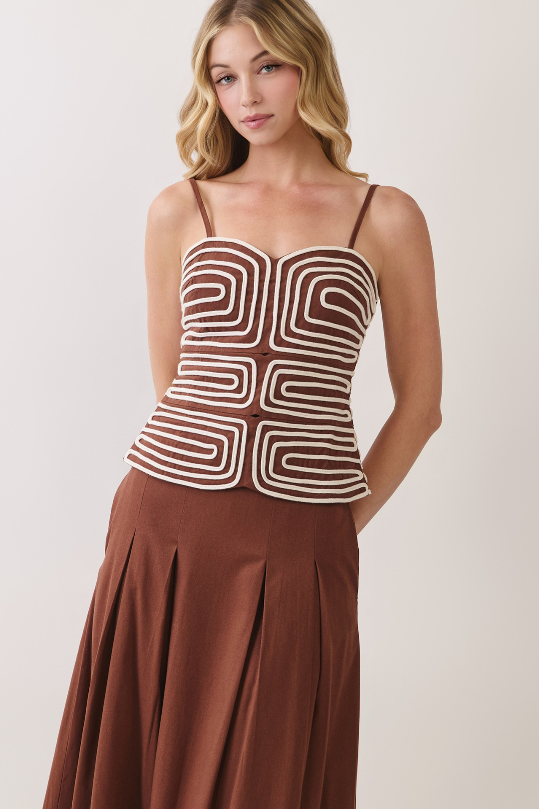 Embroidered Corset Top