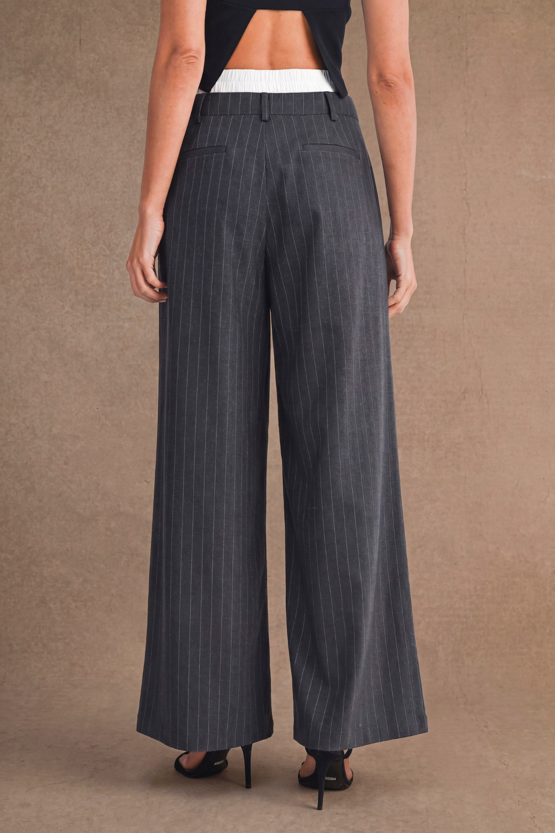 Pin Striped Wide Leg Pants