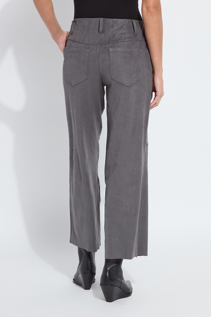 LYSSE | Amina Patent Foil Suede Pant