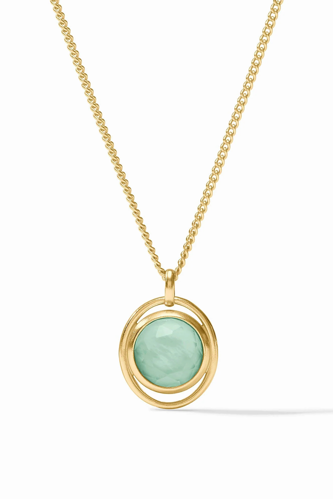 Julie Vos | Laguna Solitaire Necklace - Aquamarine