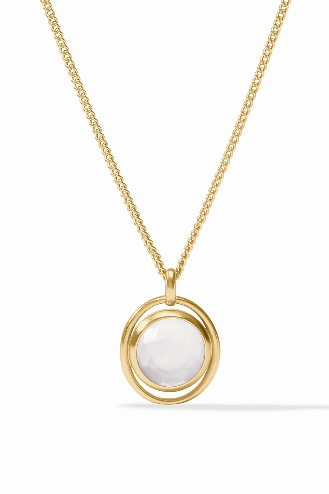 Julie Vos | Laguna Solitaire Necklace - Clear Crystal