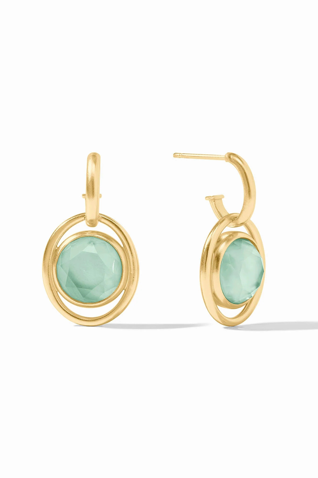Julie Vos | Laguna Hoop & Charm Earring - Aquamarine