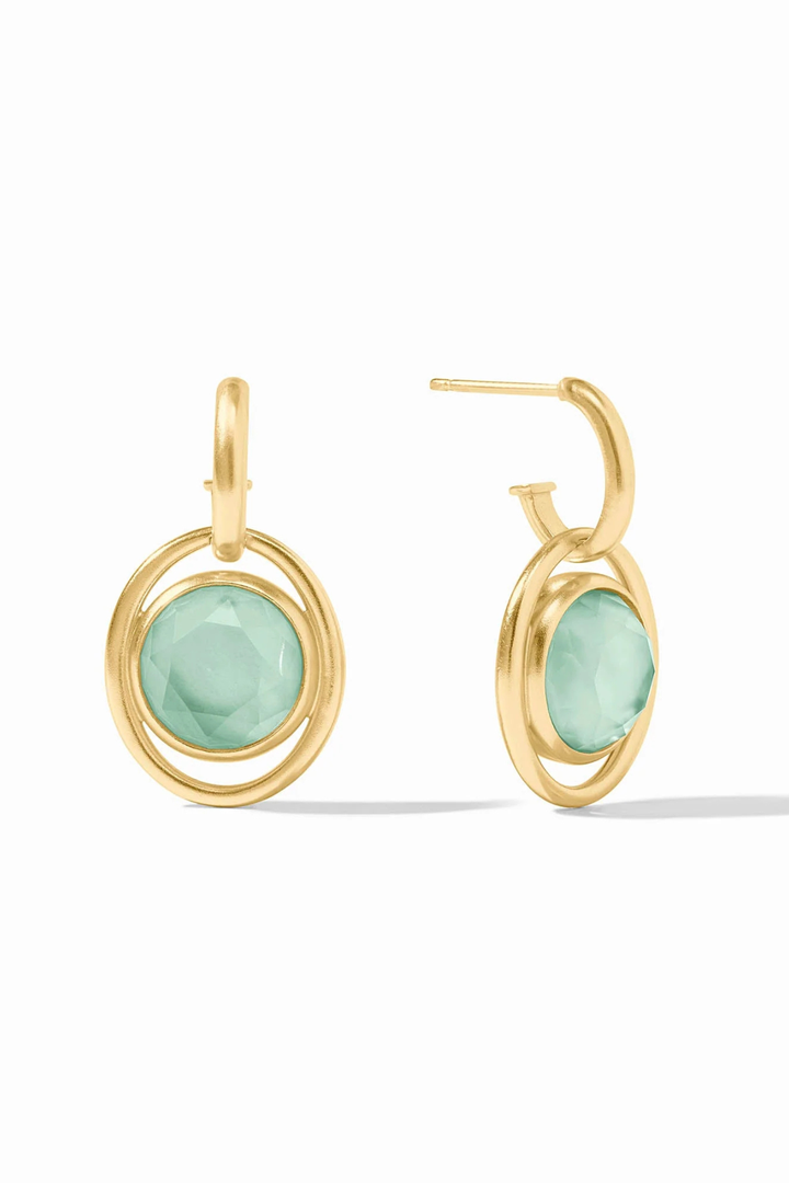 Julie Vos | Laguna Hoop & Charm Earring - Aquamarine