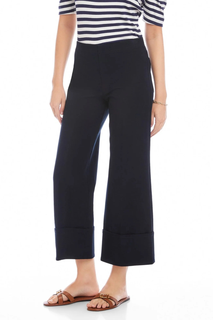 Fifteen Twenty | Regina Cuff Cropped Pants Navy