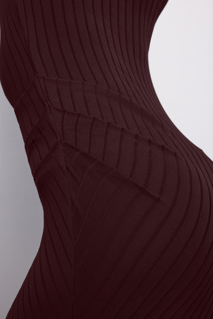GOOD AMERICAN | Shine Rib Midi Dress