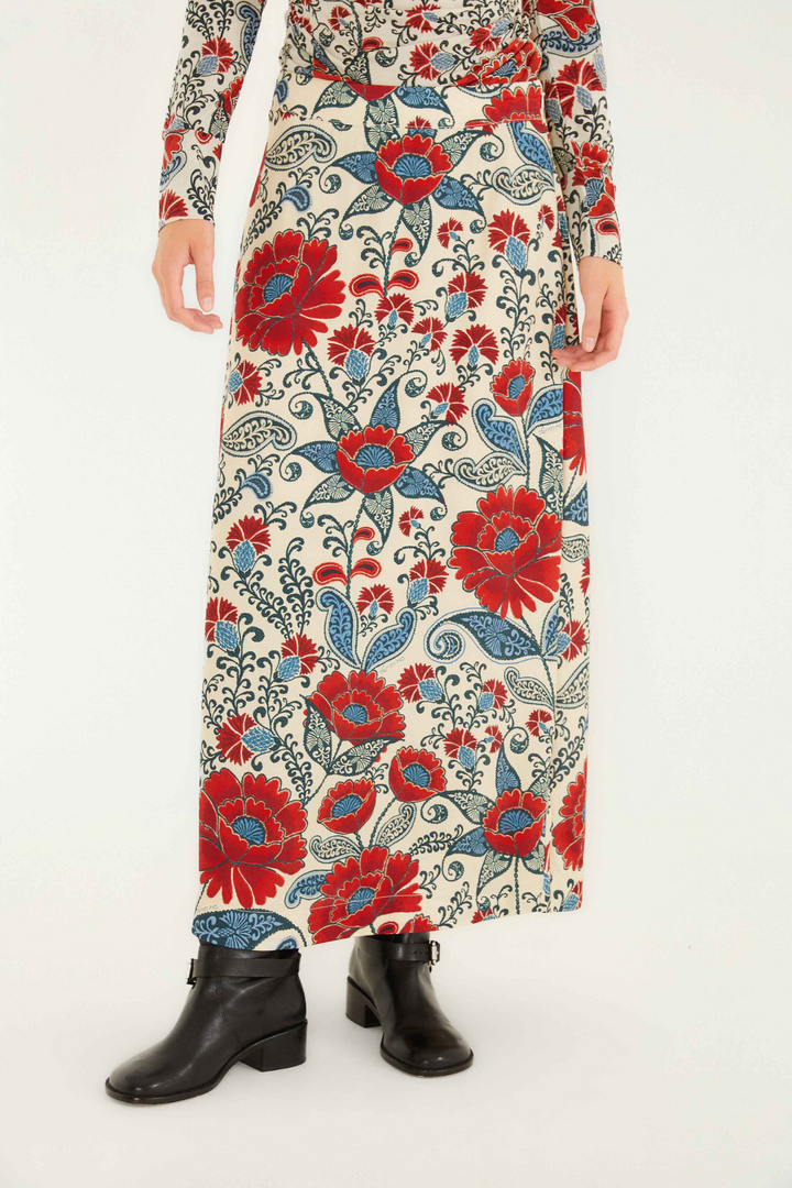 FARM RIO | FRANCESCA SAND MAXI SKIRT