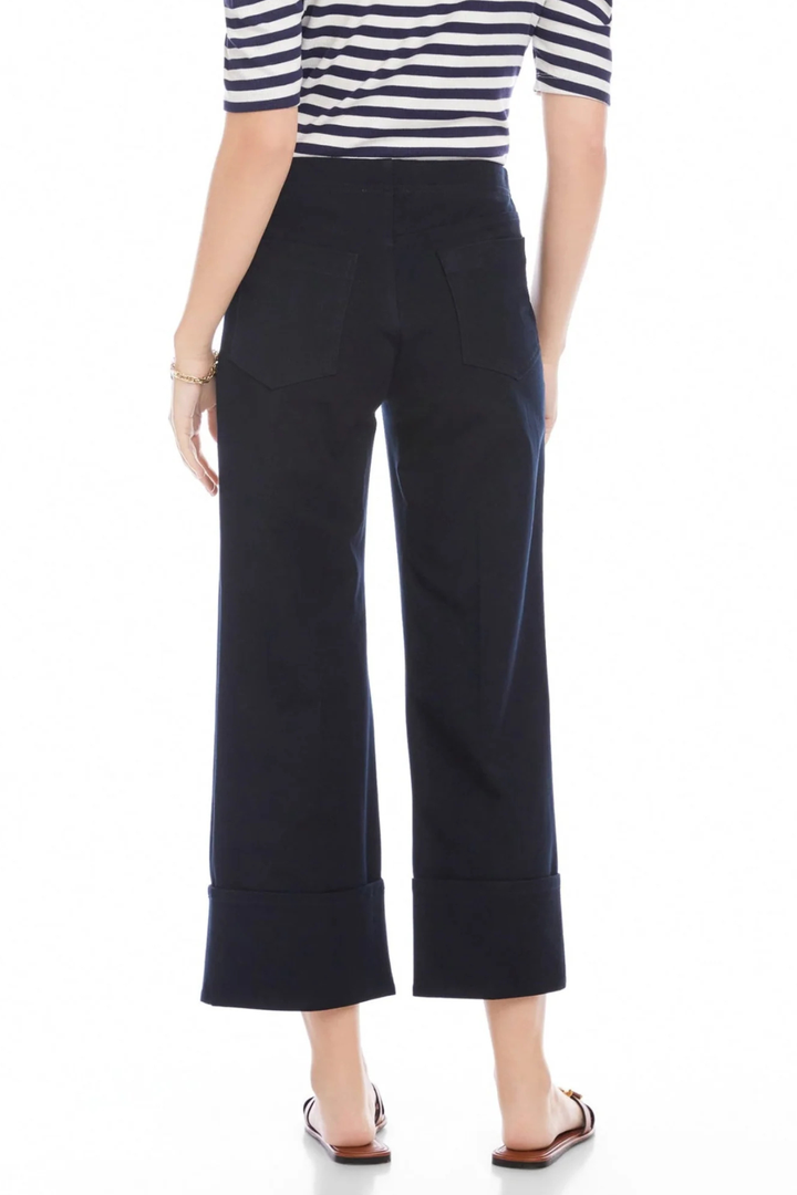 Fifteen Twenty | Regina Cuff Cropped Pants Navy