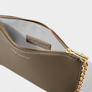KATIE LOXTON | Astrid Chain Clutch- Mink