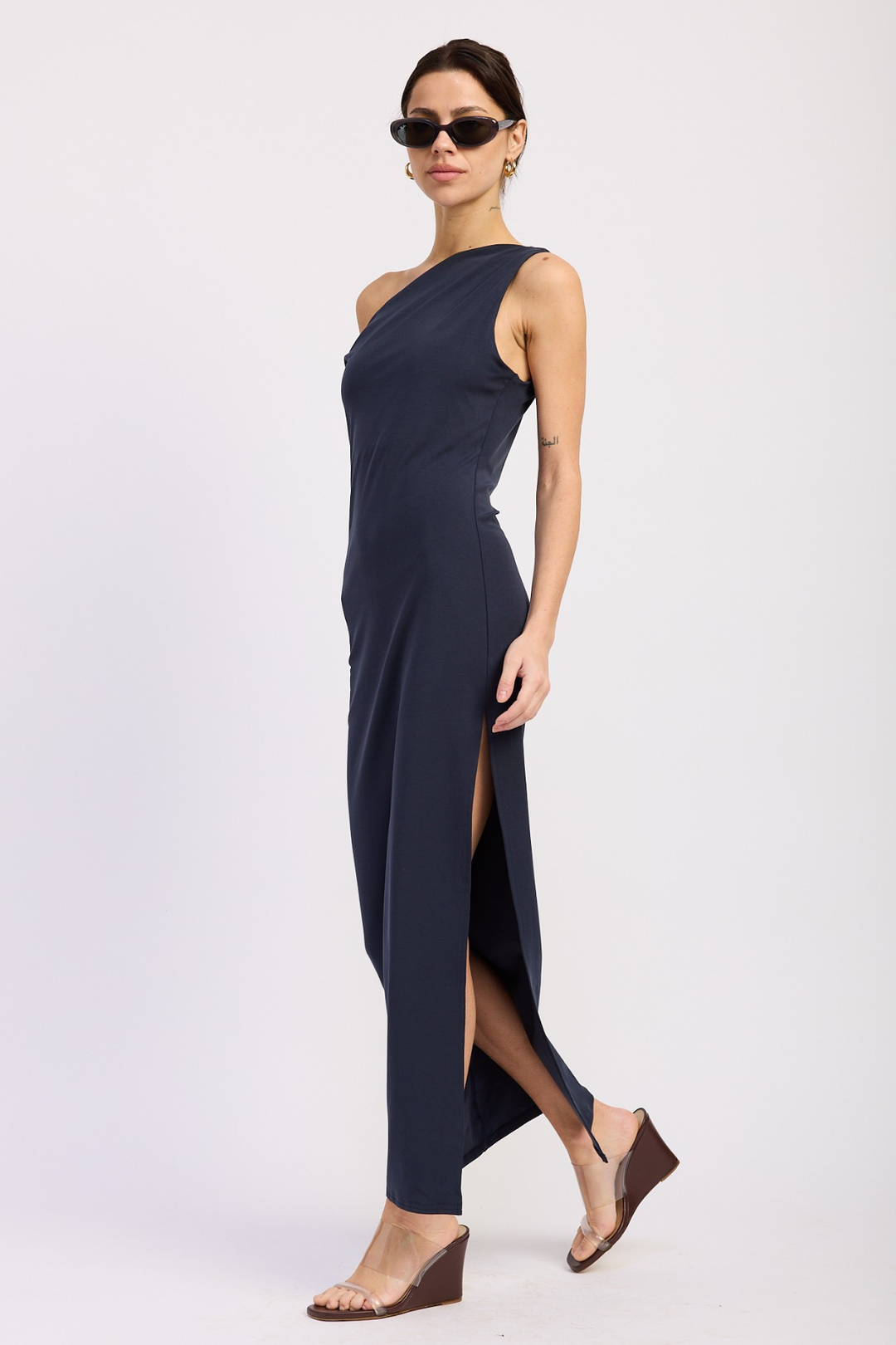 Twist Maxi Dress - Navy