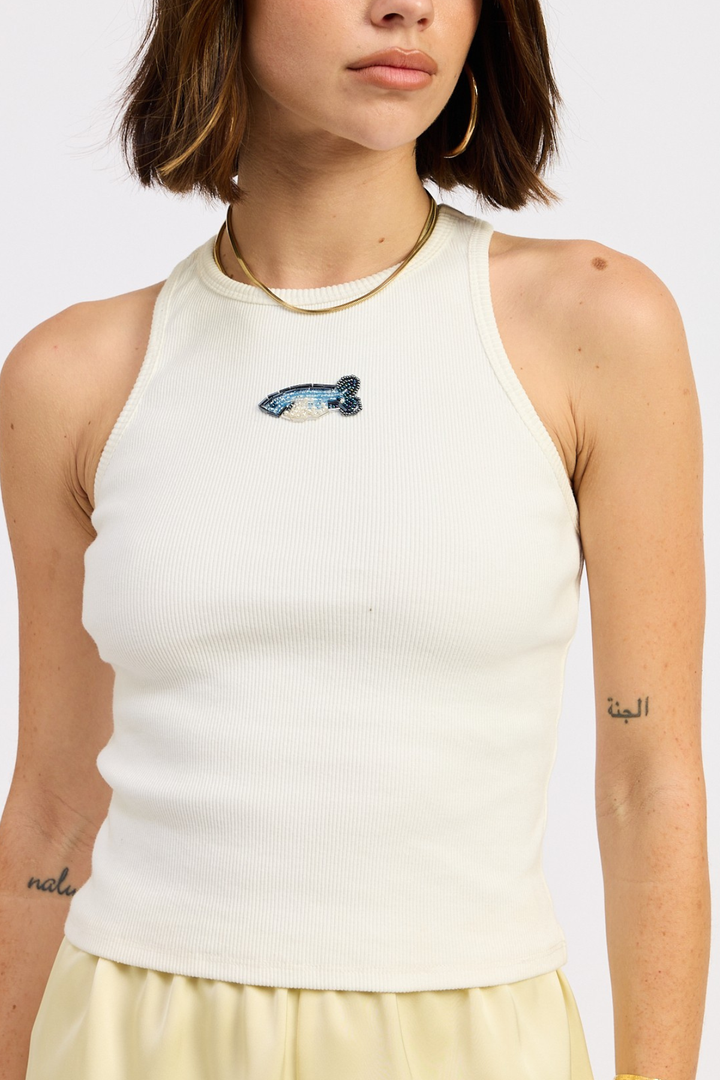 Fish Bead Racer Back Tank