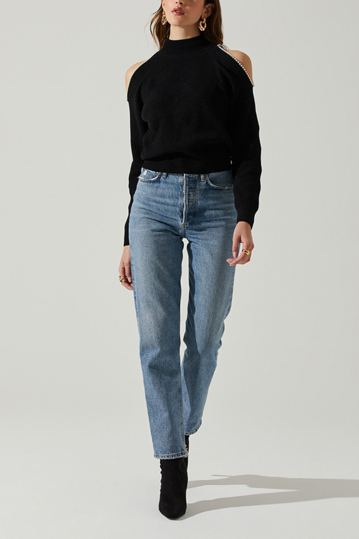 ASTR Tori Sweater- Black