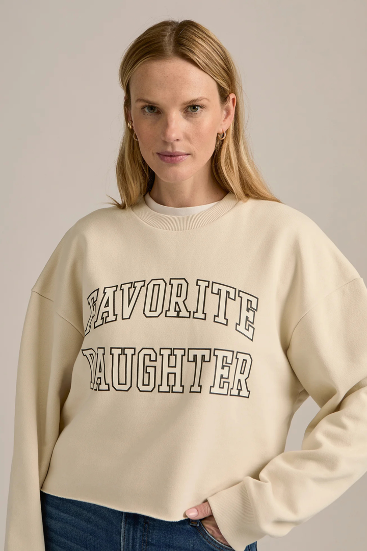 Favorite Daughter | White Collegiate Sweatshirt