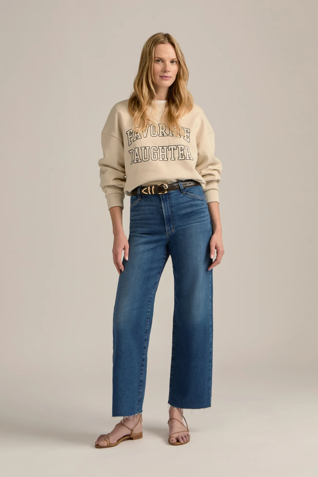 Favorite Daughter | White Collegiate Sweatshirt