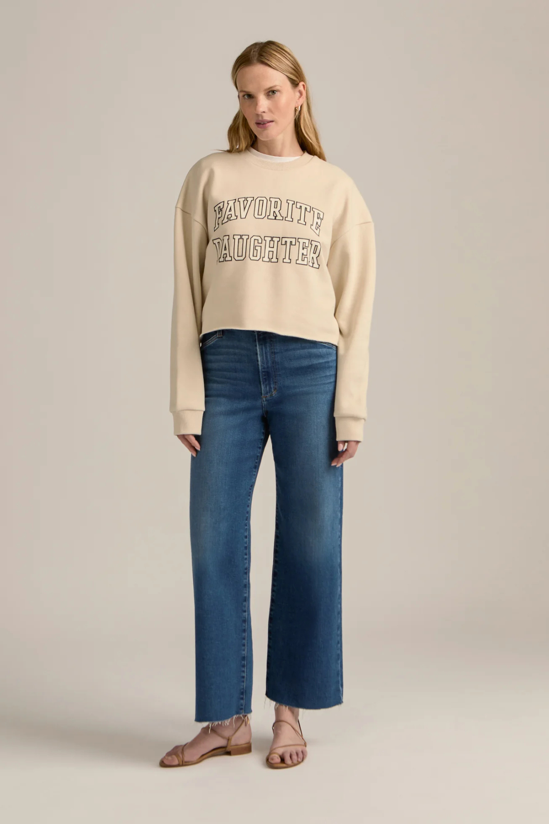 Favorite Daughter | White Collegiate Sweatshirt