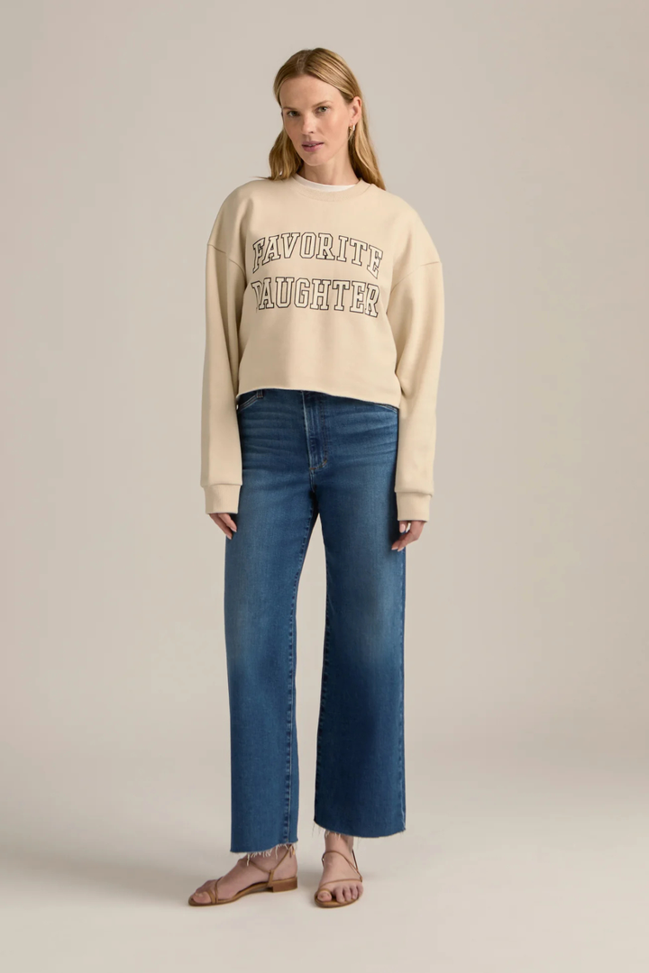 Favorite Daughter | White Collegiate Sweatshirt