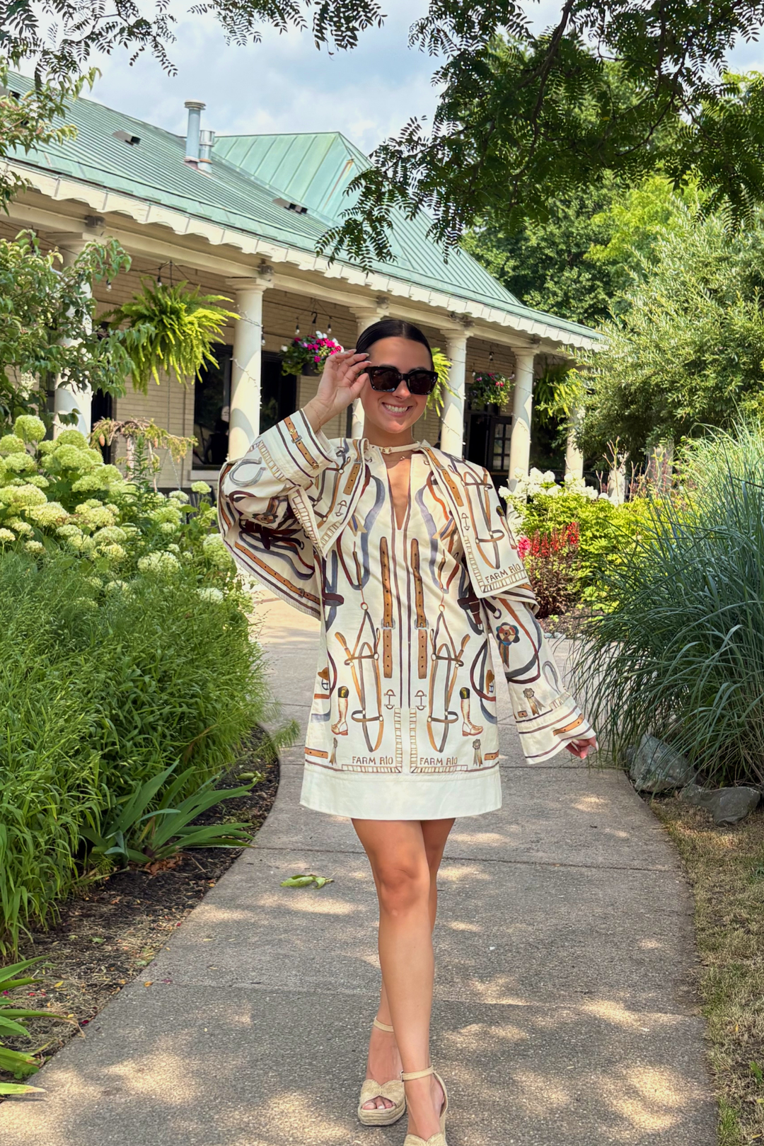 FARM RIO | EQUESTRIAN MINI DRESS
