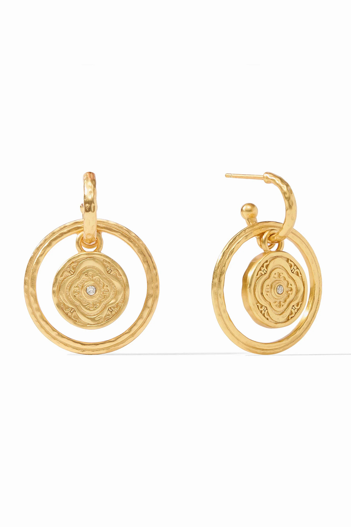 Julie Vos | Astor 6-in-1 Charm Earring - Clear Crystal