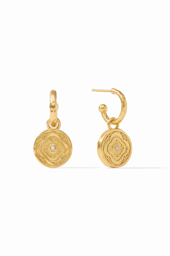 Julie Vos | Astor 6-in-1 Charm Earring - Aquamarine
