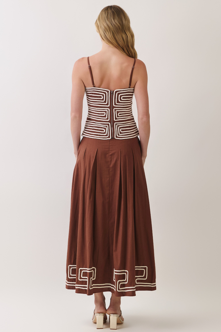 Embroidered Maxi Skirt