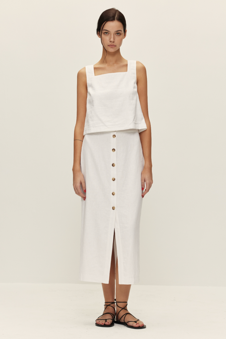 ELODIE| Lucia Linen Skirt
