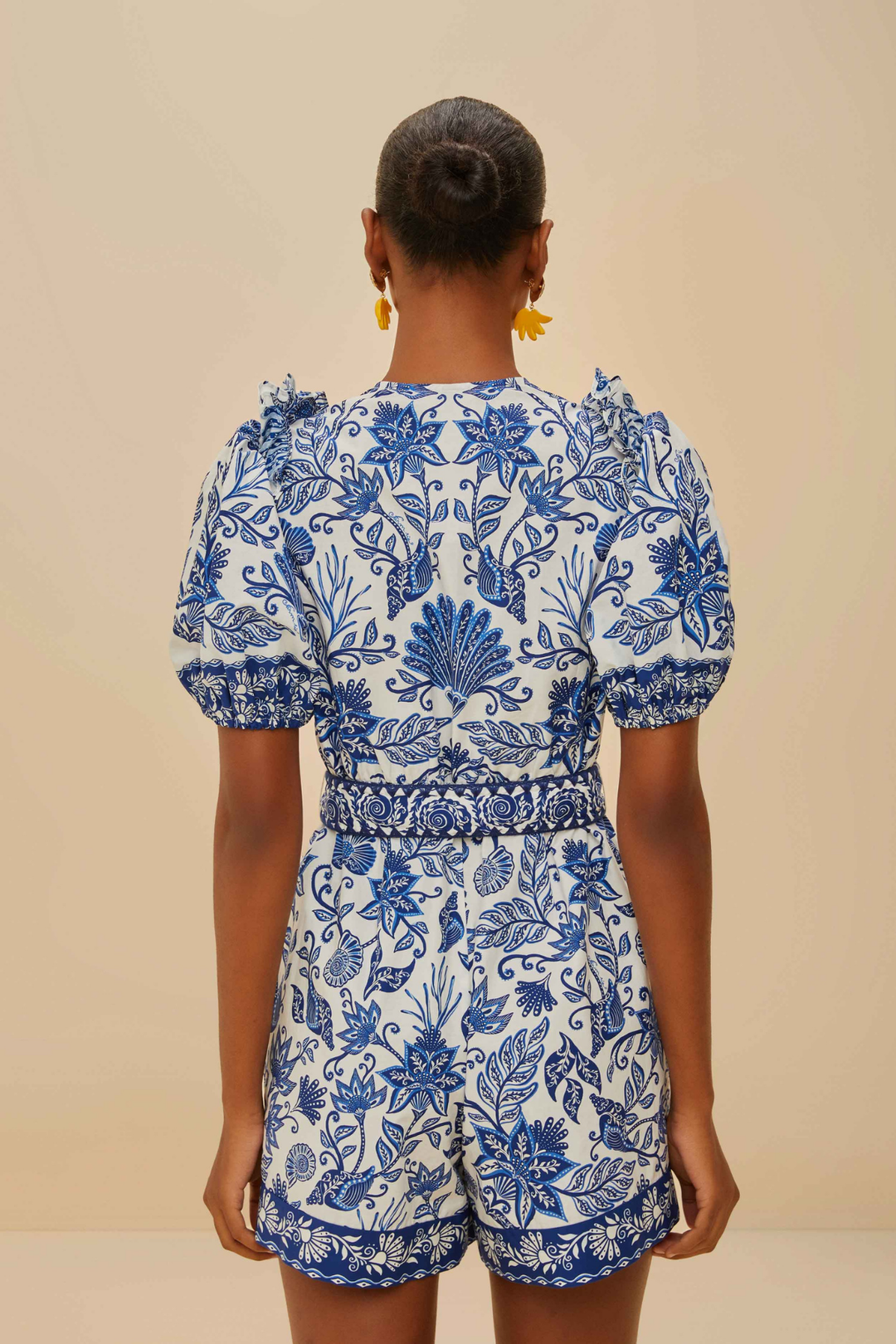 FARM RIO | SHELL GARDEN OFF-WHITE ROMPER