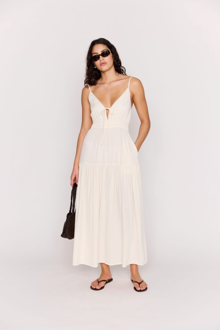 MINKPINK | ESTELLE TIE FRONT MAXI DRESS
