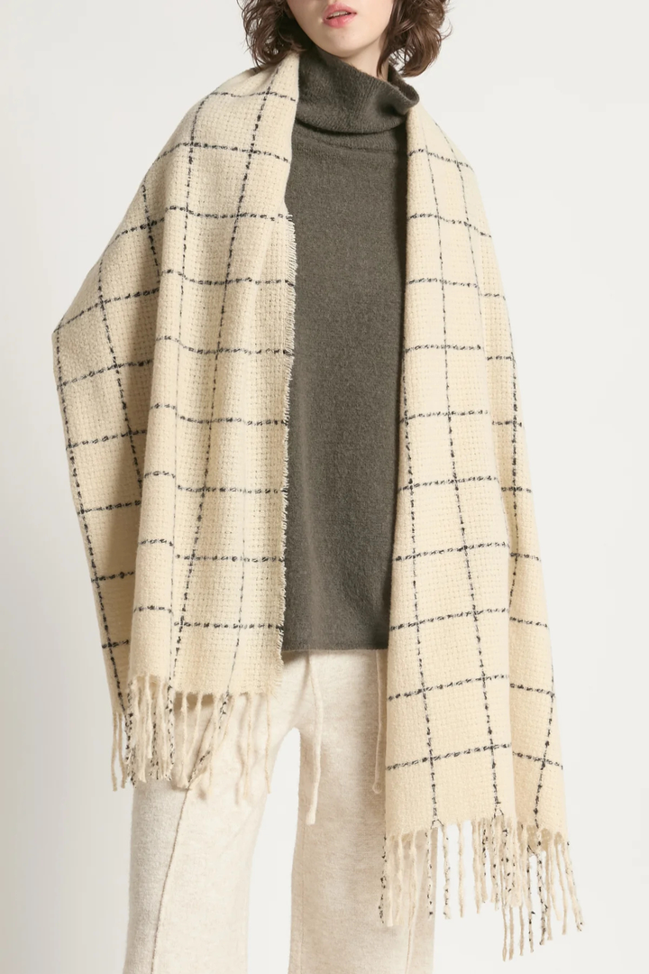 windowpane blanket scarf