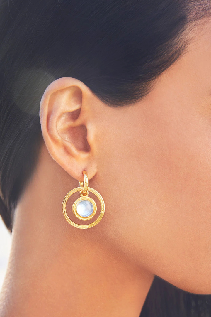 Julie Vos | Astor 6-in-1 Charm Earring - Aquamarine