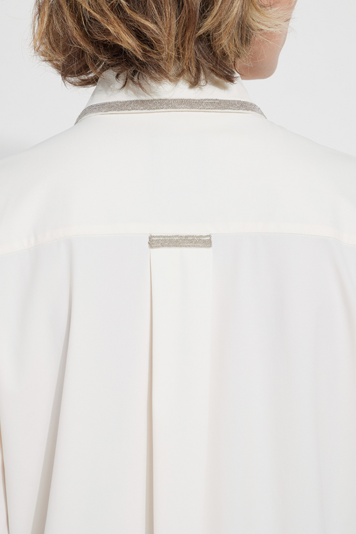 LYSSE | Stasia Micro Beaded Shirt- White